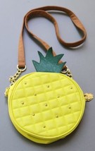 Luv Betsey by Betsy Johnson Yellow Pineapple Canteen Crossbody Round Purse - $31.34