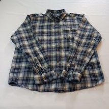 Patagonia Pocket Men's Blue & White Organic Cotton Flannel Shirt Long Sleeve M image 8