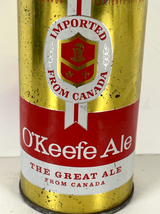 O'Keefe Ale Beer Can Vintage Gold Red 11.5oz Steel From Canada - $4.84