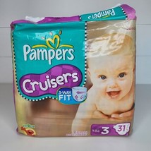 Vtg Pampers Cruisers Size 3 Diapers Pack Of 31 Collectible 2011 Sesame S... - £62.90 GBP