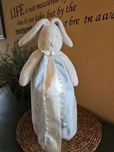 Bunnies by the Bay lovey/Blanket Blue Best Friends Indeed carrots satin ... - $8.00
