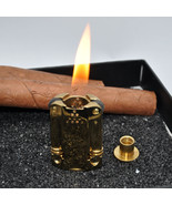 Dual Grinding Wheels Brass Shield Design Kerosene Lighter (Without Fuel) - $33.13 CAD