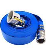 2&quot; x 50&#39; Blue PVC Backwash Hose w/ Camlock Fittings Heavy Duty Pool Drai... - $103.94