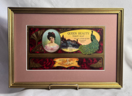 Queen Beauty Toilet Soap Logansport IN Antique Framed Matted Original La... - $29.95