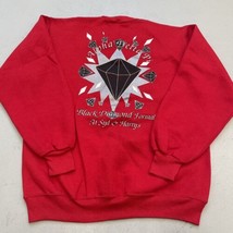 Vintage 90s Ole Miss PI Kappa Alpha Men&#39;s Sweatshirt Size Large Red Sweater - £31.04 GBP