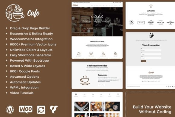 Cafe - Coffee Shop WordPress Theme - $69.00
