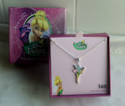 Disney fairies Girl&#39;s Kids Tinker Bell Pendant Necklace by Jacmel ,plated brass - £44.15 GBP