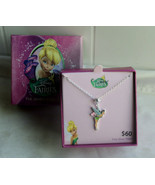 Disney fairies Girl&#39;s Kids Tinker Bell Pendant Necklace by Jacmel ,plate... - £43.59 GBP