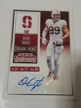 Devon Cajuste 49ers Packers Browns 2016 Panini Contenders Certified Autograph - £3.97 GBP