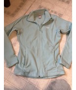 Helly Hansen Fleece Jacket women Medium Pale aqua blue Full Zip Mesh Poc... - $32.54