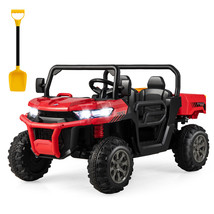 12V 2 Seater Ride On Utv Dump Truck Remote W/ Electric Dump Bed &amp; Shovel... - $454.99