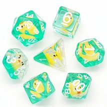 7-Die Dice Dnd, Polyhedral Dice Set Filled With Animal, For Role Playing Game Du - £23.89 GBP