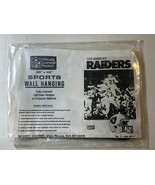 Vintage 1989 RAIDERS NFL GIANT TAPESTRY POSTER Fabric Art 30x45 **NEW** - $10.84