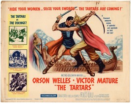 *THE TARTARS (1961) Title Lobby Card Orson Welles, Victor Mature &amp; Liana Orfei - £58.99 GBP