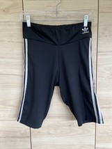 Adidas Climalite Women&#39;s Black Gym Shorts / Knee Length Sz M #w29 - £6.53 GBP