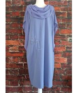 NEW SLNY SL Fashions NY Womens Dress 16 Beaded Periwinkle Blue Sheer Ove... - $42.57