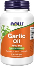 NOW Supplements, Garlic Oil 1500 mg, Serving Size Equivalent to Whole Clove Garl - £19.17 GBP