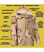 USGI Gore-Tex ECWCS Parka Coat Jacket Desert Camouflage 3 COLOR DCU MEDIUM - $75.23