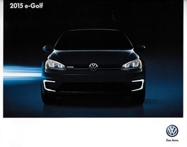 2015 Volkswagen e-GOLF sales brochure catalog US 15 VW SEL Electric - $8.00