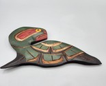 Kwakiutl Turtle Looking Back Carved Wood Demsey Willie Gilford Isl BC In... - $116.09