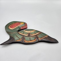 Kwakiutl Turtle Looking Back Carved Wood Demsey Willie Gilford Isl BC In... - £91.20 GBP