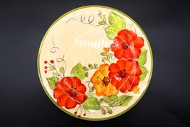 Pier 1 Imports &quot;Olivia&quot; Pattern Salad Plate Red Poppies Set of 4 9 Inch ... - $934.70 MXN