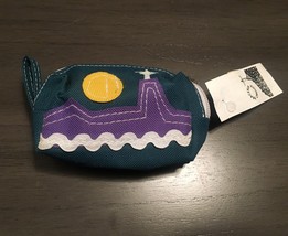 NWT Parceria Carioca Ship Sea Whale Design Teal Small Cosmetic Case From... - $8.99