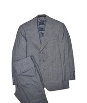 Hart Schaffner &amp; Marx Suit Mens 40S Blue Aynsley Check 2 Piece Wool Jacket Pants - £112.02 GBP