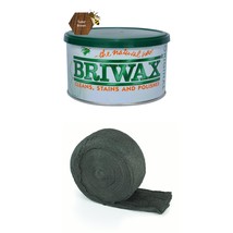 Briwax Tudor Brown 1 lb Original Furniture Wax Polish with Oil-Free Steel Wool 0 - £30.80 GBP