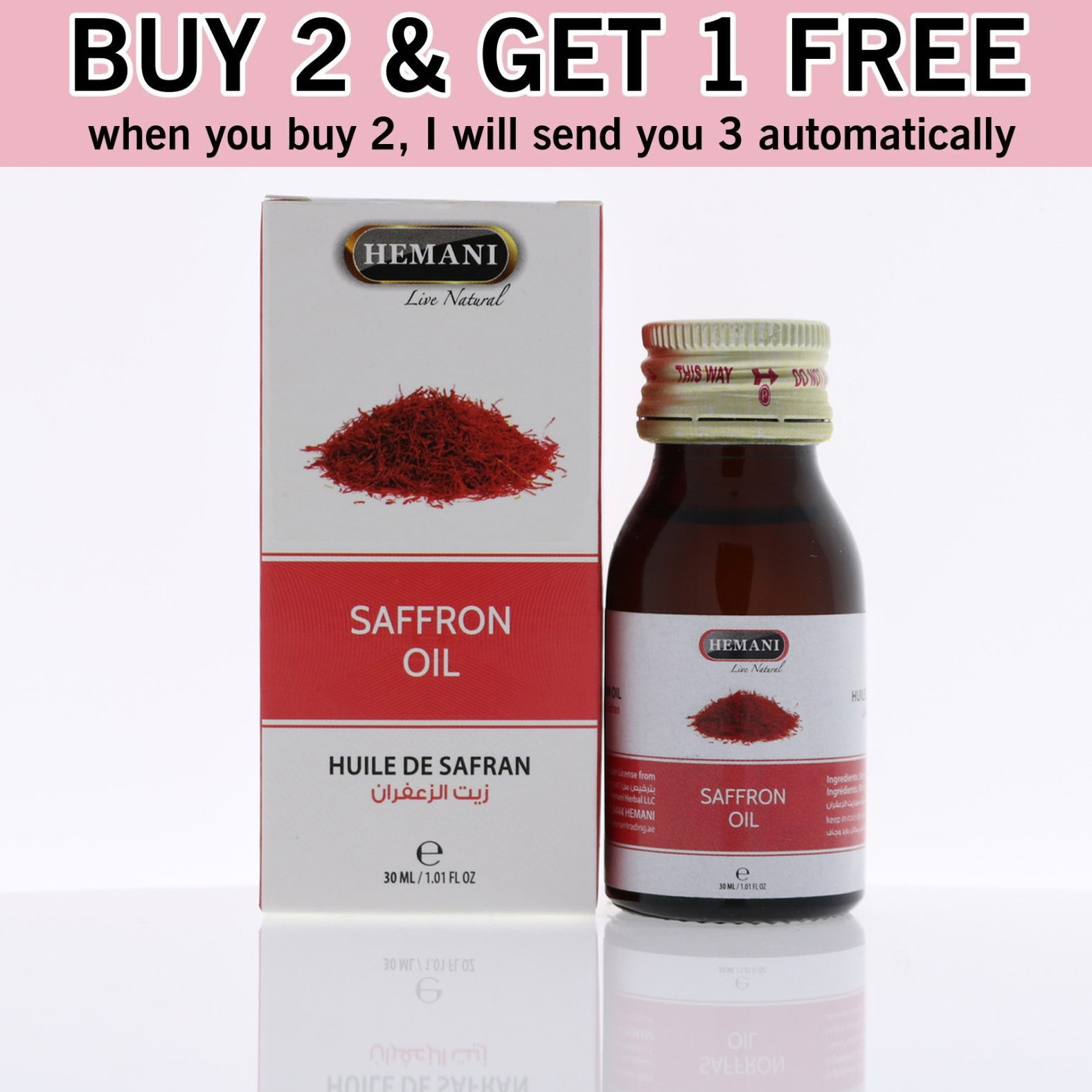 Primary image for Buy 2 Get 1 Free | 30ml hemani saffron oil