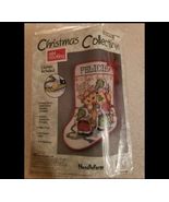 Christmas Stocking Kit Counted Cross Stitch Rudolph and Elves 24k Mini C... - $15.34