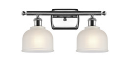 Bath Vanity Light Dayton 5.5&quot; Polished Chrome Ballston White 516-2W-PC-G411 - $331.21 CAD