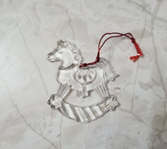 Princess House Lead Crystal Ornament Rocking Horse - £10.35 GBP