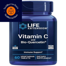 Life Extension Vitamin C with Bio-Quercetin 60 Count (Pack of 1), Yellow  - $19.06