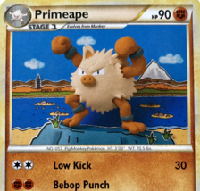 Pokémon TCG Primeape HS Unleashed 22/95 Regular Rare 90 LP 2010 LP - £4.71 GBP
