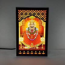 Khatu Shyam Photo Frame With Light wall decor mandir pooja temple lamp d... - £25.71 GBP