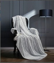 Silver Fox Design Luxury Sherpa Light Warm Soft Throw Blanket 50 x 70 in apx. - £31.14 GBP