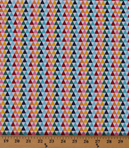 Cotton Colorfully Creative Crayola Crayon Points Triangles Fabric by Yd D510.18 - £8.75 GBP