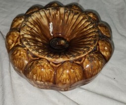 Vintage Brown Ceramic Spittoon Cuspidor Bennington? Rockingham? Unknown ... - $129.99