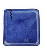 Mccarty Pottery Double Signed Cobalt Blue Square Plate Platter 8&quot;x8&quot; - £123.86 GBP