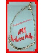 Anklet Birthstone Flower Anklet Goldtone APRIL ~NEW Boxed~ - $20.30 CAD