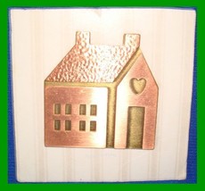 Christmas PIN #0187 Hallmark Where The Heart Is House Copper/Brass Lapel... - $8.17
