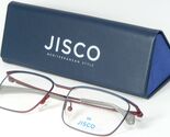 JISCO LEO Rdgy Rot / Slate Blau Brille Titan Rahmen 55-18-145mm - $1,945.70 MXN