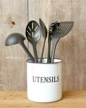 Utensil Holder in white metal - £15.16 GBP