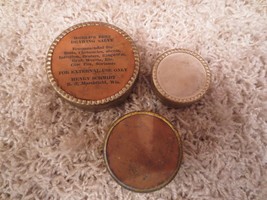 3 VINTAGE ANTIQUE DRAWING SALVE TINS - £6.09 GBP