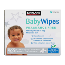 Baby Wipes Sensitive Skin Diaper Costco Kirkland Newborns Unscented ~ 900 Wipes - £26.72 GBP