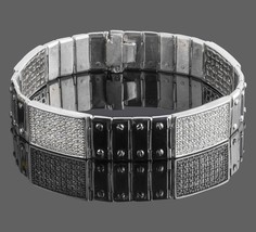 4.25Ct Uomo 4 Id Vite Collegamento Diamante Bracciale 14k Oro 50.8 G 20.3cm - $24,461.98