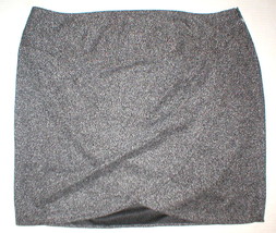 New Womens Lane Bryant Skirt Faux Wrap Tweed Black White 26 Plus Office Work  - £78.28 GBP
