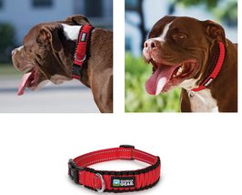 Red Reflective Paracord Rope Weave Fashionable Durable Secure Buckle Dog Collar  - £14.13 GBP+