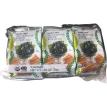 Trader Joe&#39;s Organic Roasted Seaweed with Sea Salt Healthy Snack 6 PACKS... - £11.70 GBP